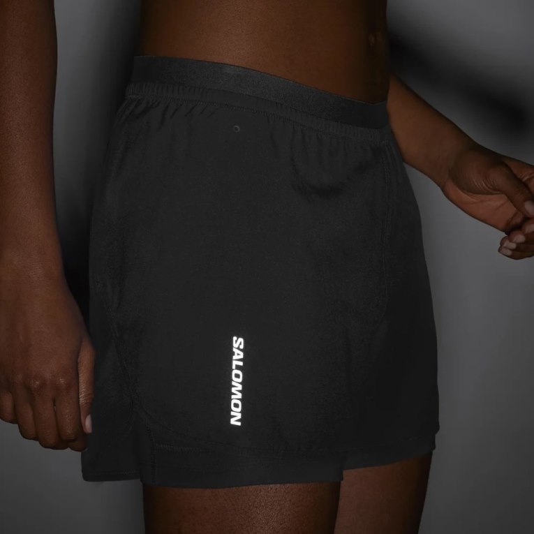 Black Salomon Cross 2in1 Women's Running Shorts | IE HS1085